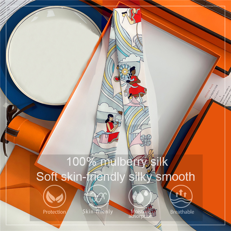 Silk Neck Scarf - النساء 100% التوت وشاح حريري ل