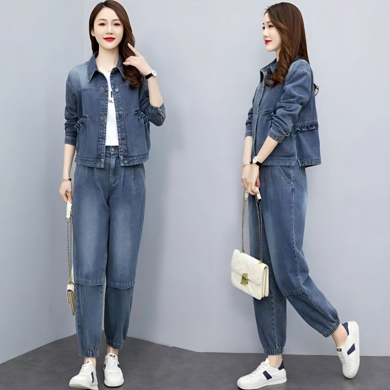 Pocket Square Set - النساء الدنيم الدعاوى 2024 جديد ربيع