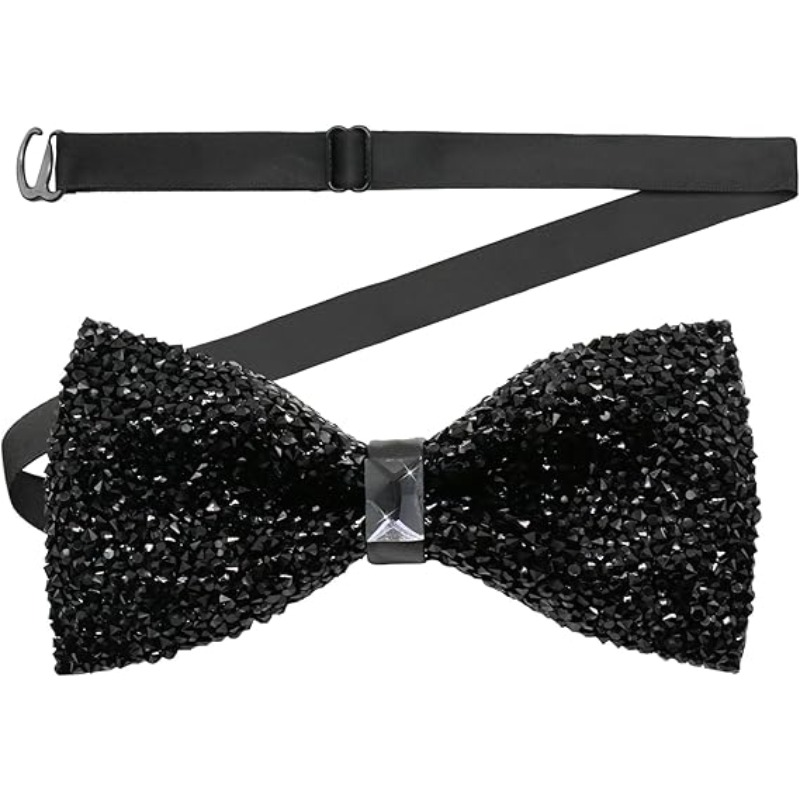 Bow Tie Pre Tied - ربطات عنق أنيقة مرصعة بالأحجار الكريمة