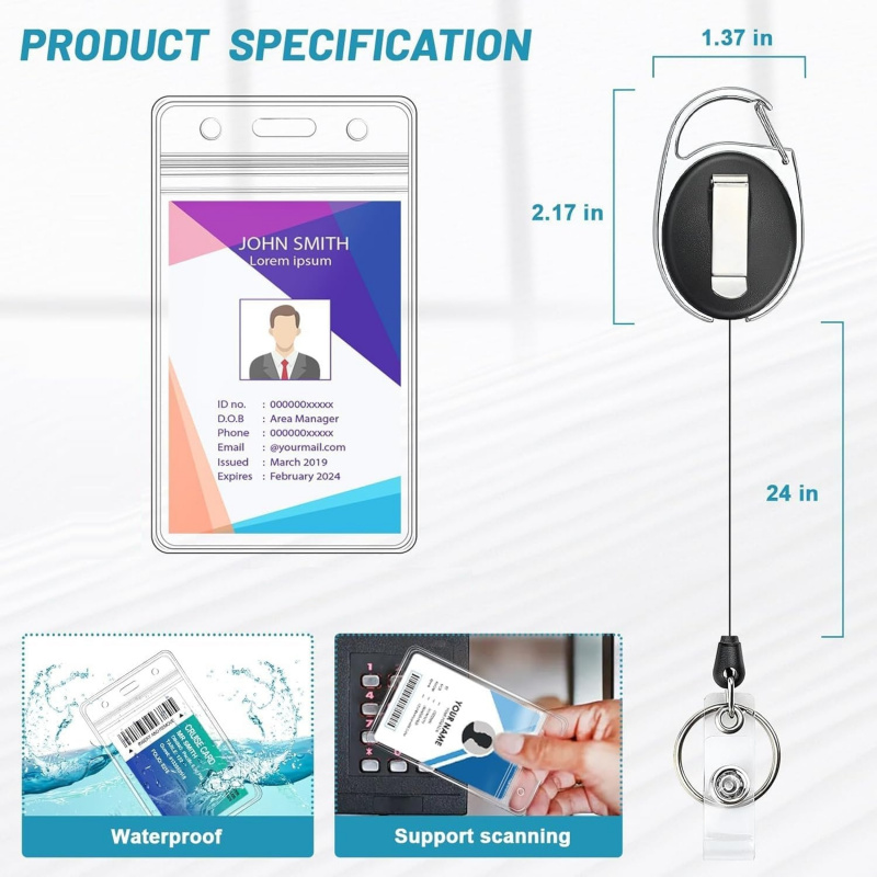حامل بطاقات هوية (عبوة من قطعت - مراجعة Lanyard Badge Holder وسعره