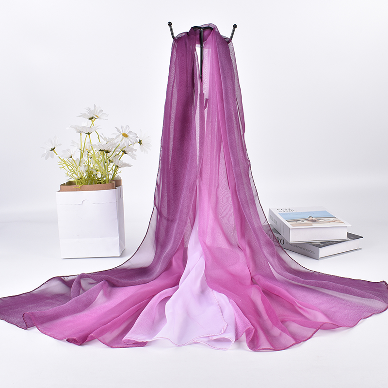 وشاح طويل من الحرير المتدرج ،  - مراجعة Silk Neck Scarf وسعره