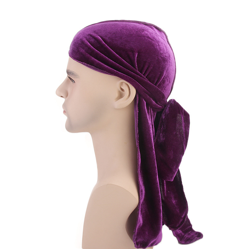 جديد الفاخرة الرجال المخملية D - مراجعة Bandana Doo Rag وسعره