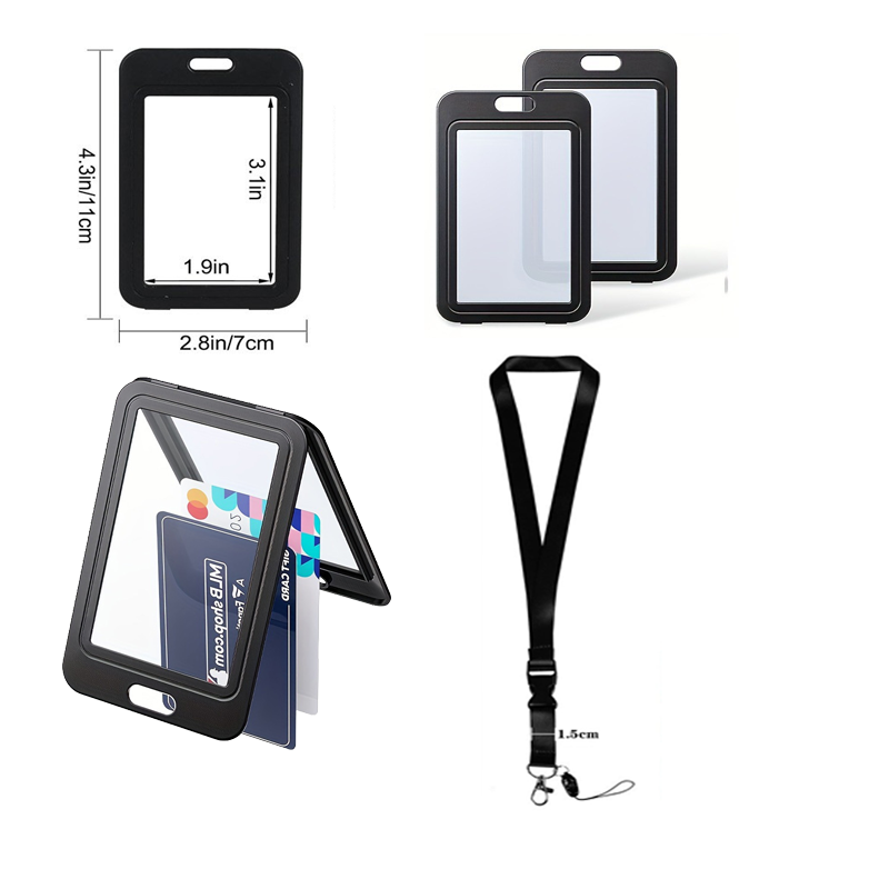 3 قطع حامل شارة بلاستيكي للموظ - مراجعة Lanyard Badge Holder وسعره