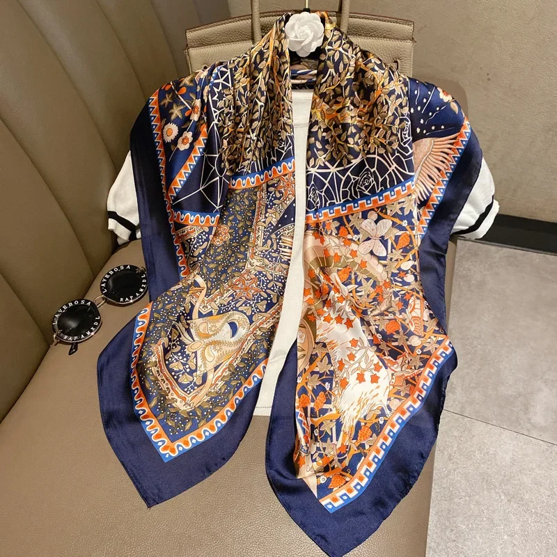 وشاح حريري 90 فاخر خفيف مطبوع  - مراجعة Silk Tie Striped وسعره
