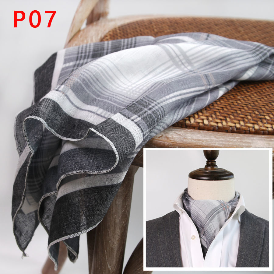 وشاح رجالي مربع بأزرار ، وشاح  - مراجعة Scarf Silk Square وسعره