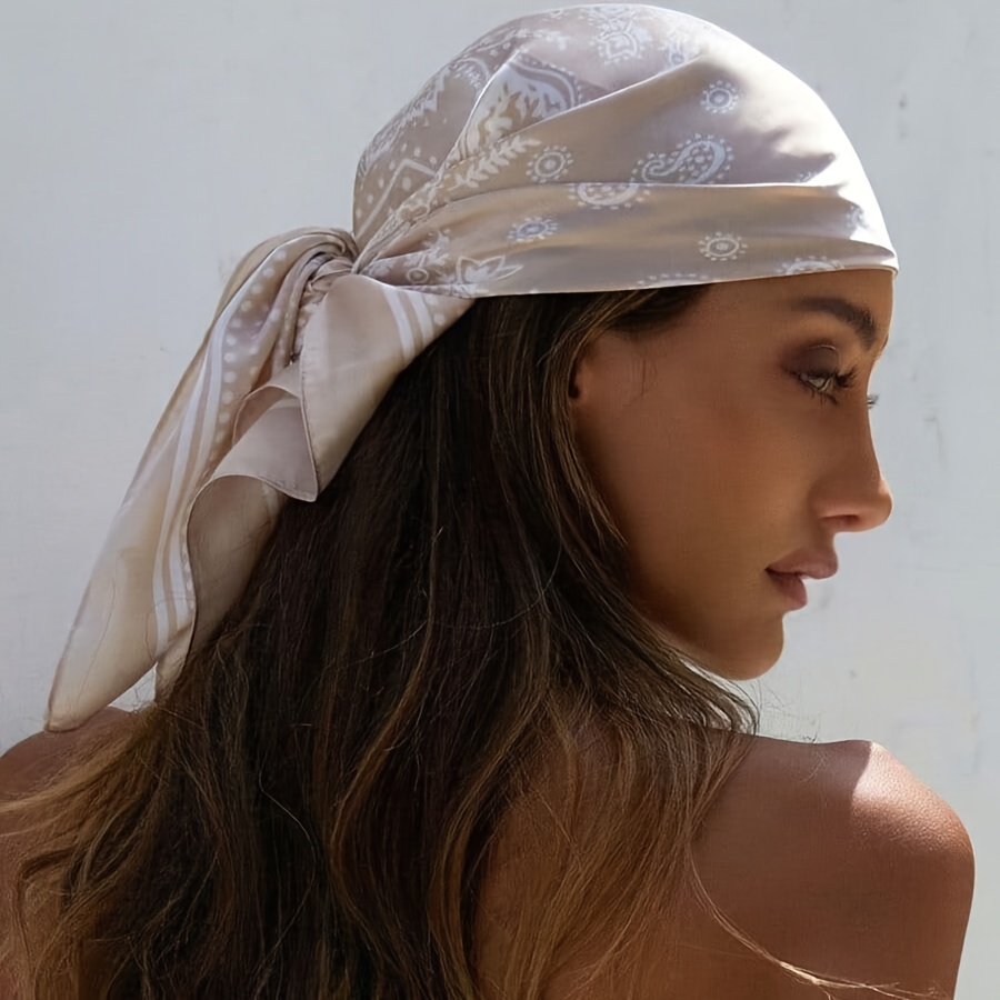 وشاح حريري فاخر مربع الشكل للن - مراجعة Silk Tie Striped وسعره
