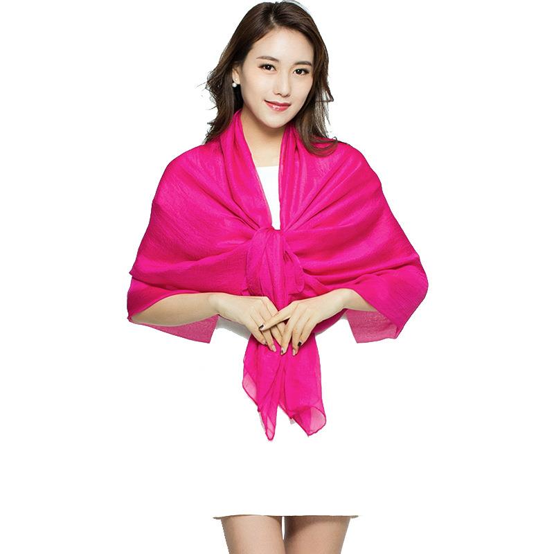 وشاح طويل الصيف التفاف وشاح ال - مراجعة Silk Neck Scarf وسعره