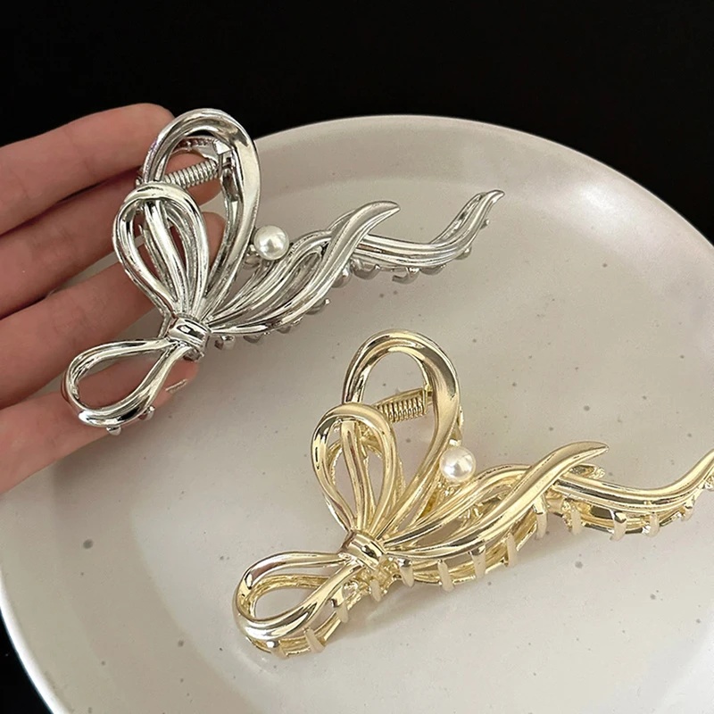 مشبك شعر نسائي جديد أنيق ذهبي  - مراجعة Tie Clip Silver وسعره