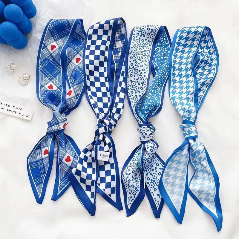 وشاح حريري أزرق كلاين جديد بنق - مراجعة Bandana Cotton وسعره